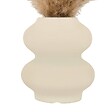 ATMOSPHERA - Composition florale avec vase "Glen" vase en céramique blanc H42cm - vignette
