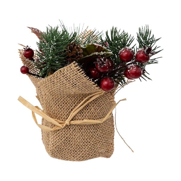 FEERIC LIGHTS & CHRISTMAS - BCH Composition Fleurs Pot Juté - large