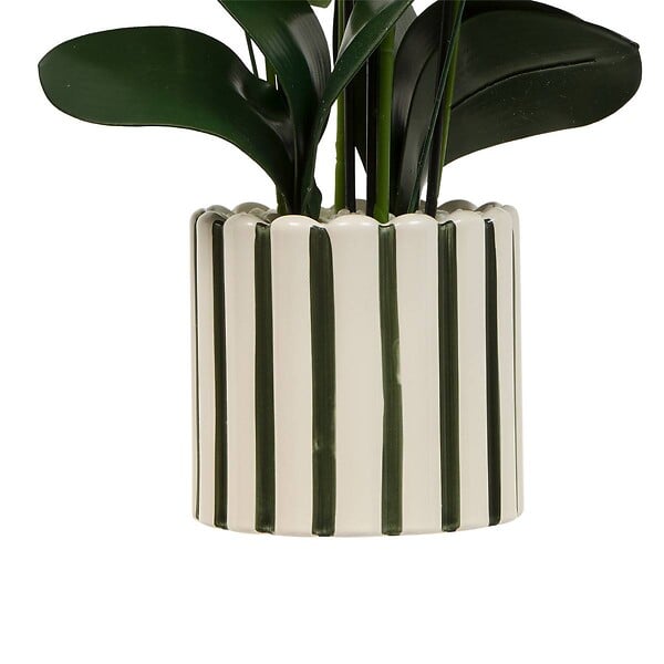 ATMOSPHERA - Fleur Artificielle Asia Orchidée H81 cm Pot en Grès Vert - large