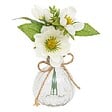 ATMOSPHERA - Composition vase et fleurs artificielles H17cm - vignette