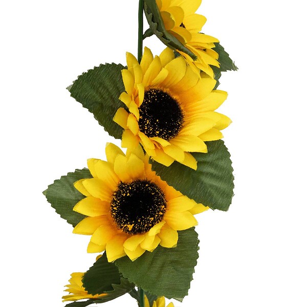 ATMOSPHERA - Guirlan de tournesol artificielle "Naki" jaune H180cm - large