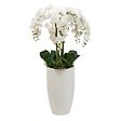 ATMOSPHERA - Fleur Artificielle Hotel H130cm avec Pot Blanc - vignette