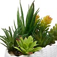 ATMOSPHERA - Plante Artificielle Ocea avec Pot Coquillage H20cm Blanc - vignette