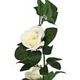ATMOSPHERA - Guirlande de roses artificielle "Naki" blanc H230cm - vignette