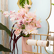 ATMOSPHERA - Bouquet de fleurs artificielles "Wild" rose H60cm - vignette