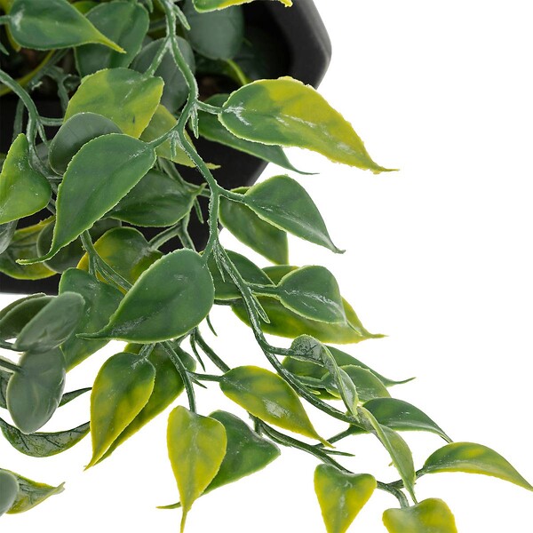 ATMOSPHERA - Plante artificielle suspendue Ayame pot noir H14cm - large