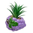 ATMOSPHERA - Plante artificielle Fruity avec pot raison 10 cm - vignette