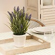 ATMOSPHERA - Composition florale Artificielle Prov Lavande 35 cm Pot en Grès - vignette