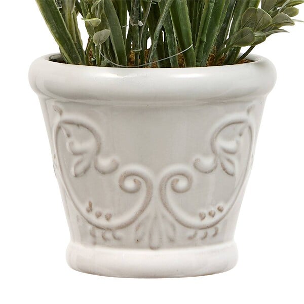 ATMOSPHERA - Composition florale Artificielle Prov Lavande 35 cm Pot en Grès - large