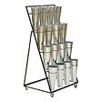 ATMOSPHERA - Présentoir pour 16 Fleurs Meika en Acier H149cm Argent - vignette