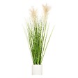 ATMOSPHERA - Plante artificielle "Plumeau" - pot en ciment - H70 cm - Beige - vignette
