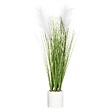 ATMOSPHERA - Plante artificielle "Plumeau" - pot en ciment - H70 cm - Beige - vignette