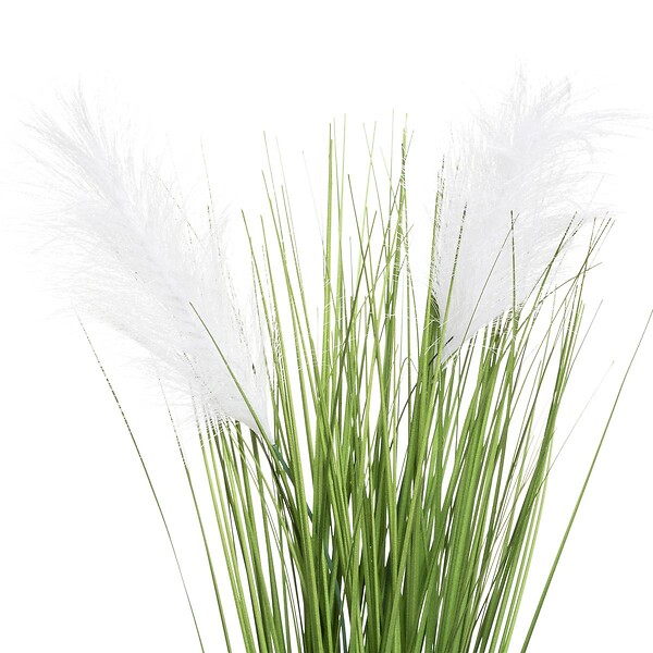 ATMOSPHERA - Plante artificielle "Plumeau" - pot en ciment - H70 cm - Beige - large