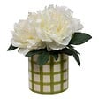 ATMOSPHERA - Composition florale artificielle pivoines H21,5 cm - vignette