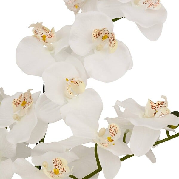 ATMOSPHERA - Orchidée artificielle en pot "Mick" pot en céramique blanc H80cm - large