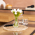 ATMOSPHERA - Composition tulipes avec vase "Hector" blanc H28,5cm - vignette