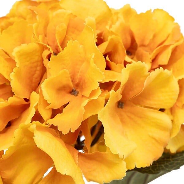 ATMOSPHERA - Tige hortensia James artificielle orange H83cm - large