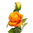 ATMOSPHERA - Tige de roses artificielles orange H48cm - vignette