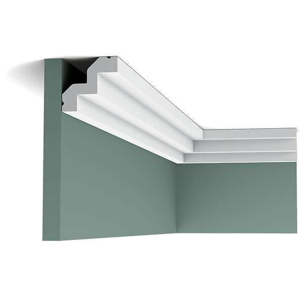 ORAC DECOR - C602 Corniche plafond Orac Decor - 5,5x5x200cm (h x p x L) - moulure décorative polyuréthane Carton 8 pièces - large