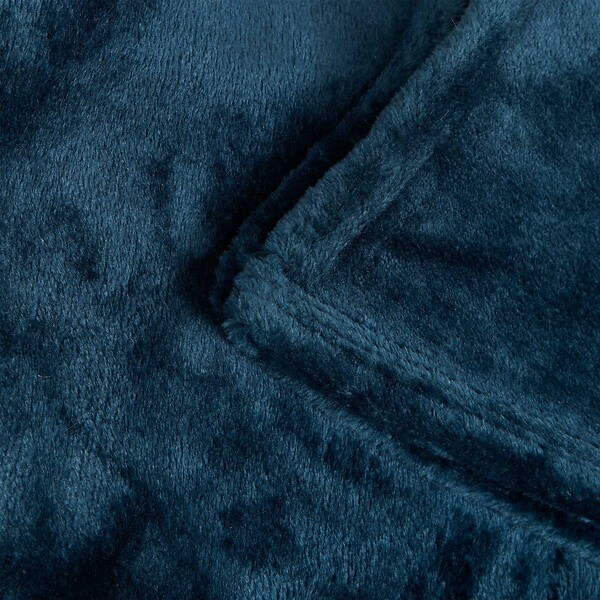 ATMOSPHERA - Plaid flanelle Ollis bleu egéen 260x240cm - large