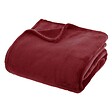 ATMOSPHERA - Plaid flanelle Ollis rouge grenat 230x180cm - vignette