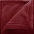 ATMOSPHERA - Plaid flanelle Ollis rouge grenat 230x180cm - vignette