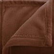 ATMOSPHERA - Plaid flanelle Ollis marron tonka 230x180cm - vignette