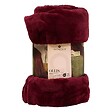 ATMOSPHERA - Plaid flanelle Ollis rouge grenat 180x130cm - vignette