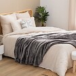 ATMOSPHERA - Plaid flanelle Ollis terracotta 260x240cm - vignette