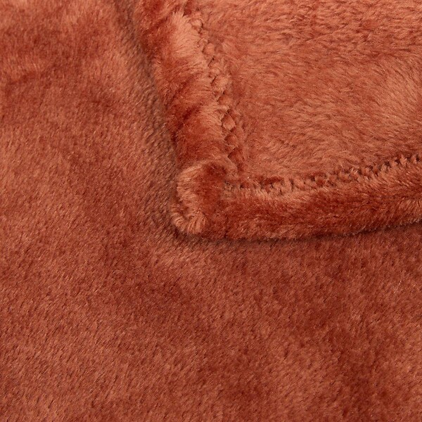 ATMOSPHERA - Plaid flanelle Ollis terracotta 260x240cm - large