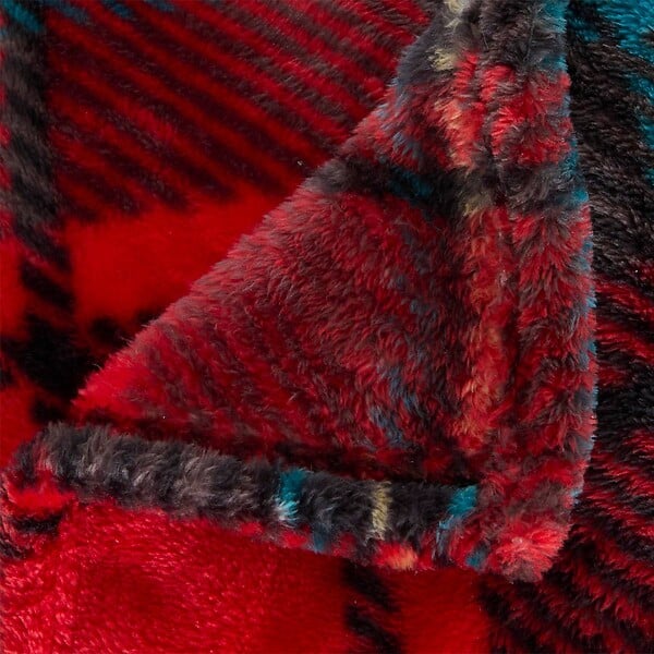 ATMOSPHERA - Plaid flanelle imprimé Brody rouge 170x130cm - large