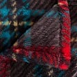 ATMOSPHERA - Plaid flanelle imprimé Brody rouge 230x180cm - vignette
