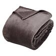 ATMOSPHERA - Plaid flanelle Ollis gris foncé 260x240cm - vignette