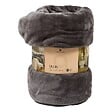 ATMOSPHERA - Plaid flanelle Ollis gris foncé 260x240cm - vignette