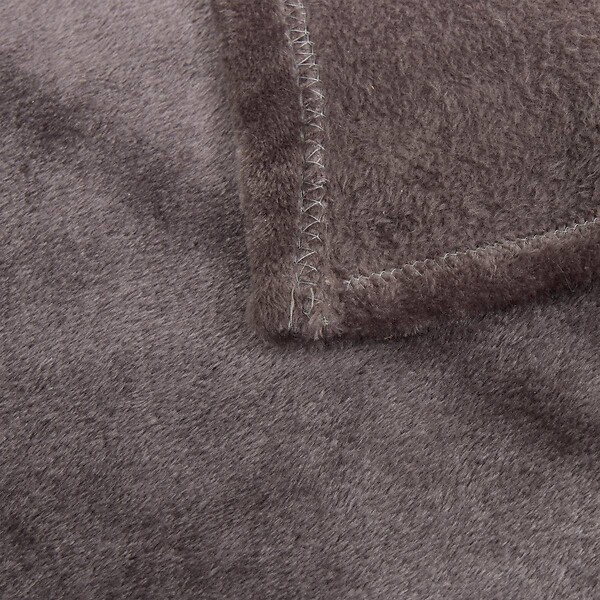 ATMOSPHERA - Plaid flanelle Ollis gris foncé 260x240cm - large