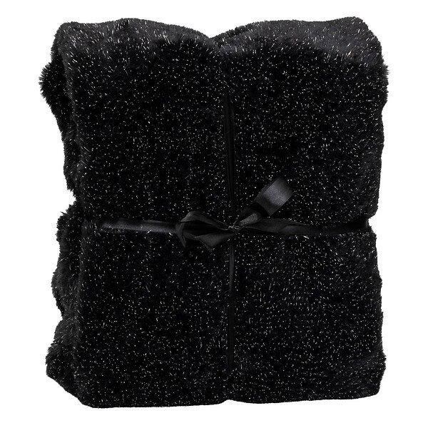 ATMOSPHERA - PLAID FOUR TILDE NOIR 130X180 - large
