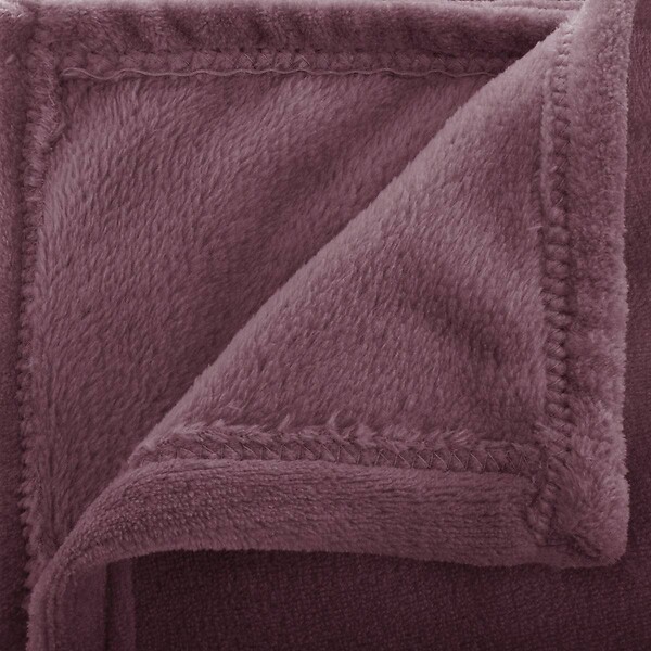ATMOSPHERA - Plaid flanelle Ollis violet clair 230x180cm - large