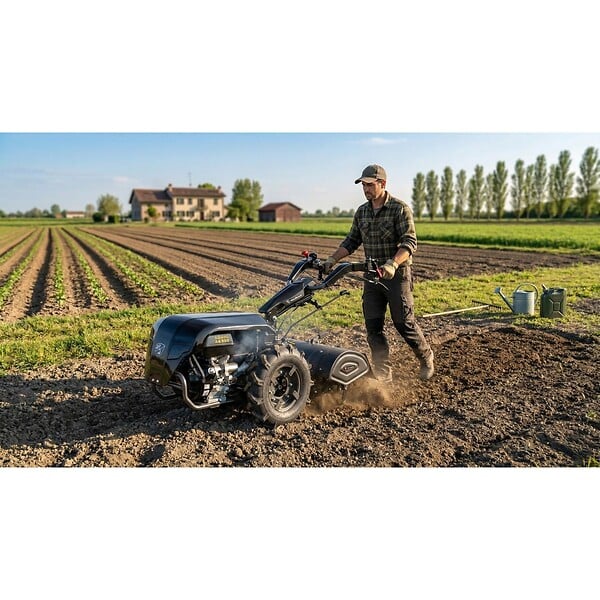 LAMBORGHINI - Motoculteur thermique Agricole 18CV 500Cm3 OHV 4T Démarrage électrique Fraises rotative 800mm Guidon réglable Lamborghini - large