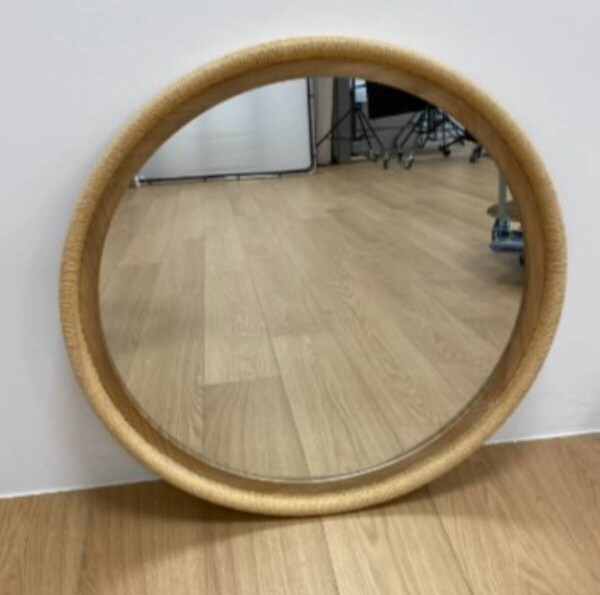 ATMOSPHERA - Miroir Laia D81,5cm marron caramel - large
