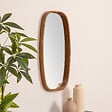 ATMOSPHERA - Miroir ovale Jasna bois 80x40cm - vignette