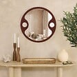 ATMOSPHERA - Miroir Austin D50cm bordeaux - vignette