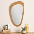 ATMOSPHERA - Miroir organique "Sophie" 70x40cm marron - vignette