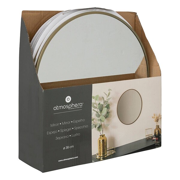 ATMOSPHERA - Miroir rond "Alice" D38cm or - large