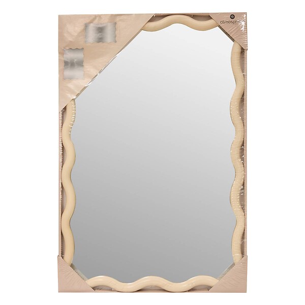ATMOSPHERA - Miroir vague "Judy" beige 60x38cm - large