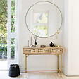 ATMOSPHERA - Miroir "Alice" en bois & métal D110cm noir - vignette