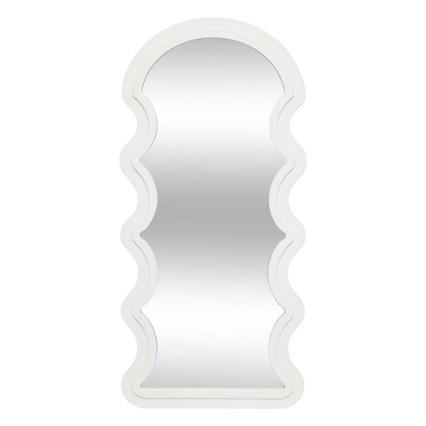 ATMOSPHERA - Miroir vague "Emily" blanc 114x54cm - large