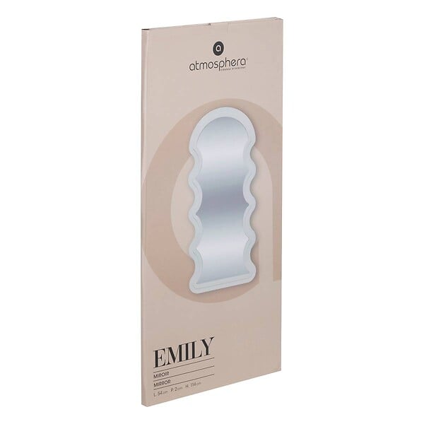 ATMOSPHERA - Miroir vague "Emily" blanc 114x54cm - large