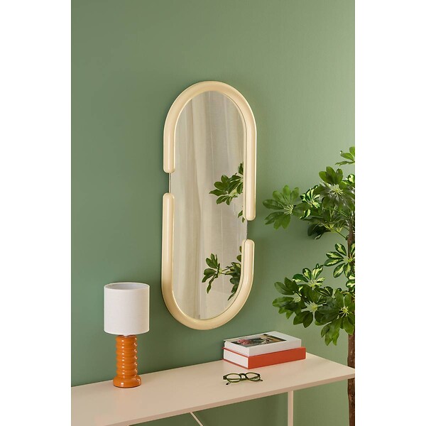 ATMOSPHERA - Miroir Pool ovale 39x90cm beige - large