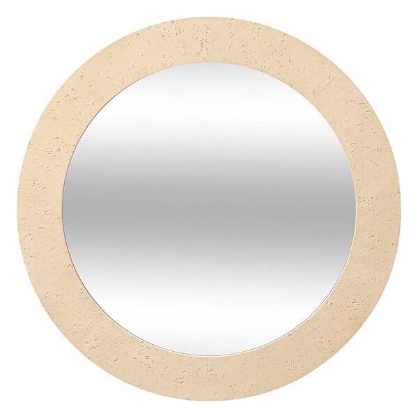 ATMOSPHERA - Miroir mural Anaya beige D78cm - large