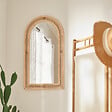 ATMOSPHERA - Miroir arche "Anahi" rotin marron 87x47cm - vignette